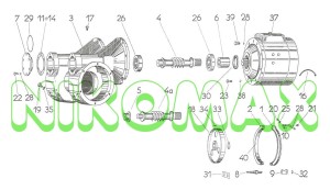 Pokrywa 95-01-1140 ślimaka mostu napędowego WNA1320