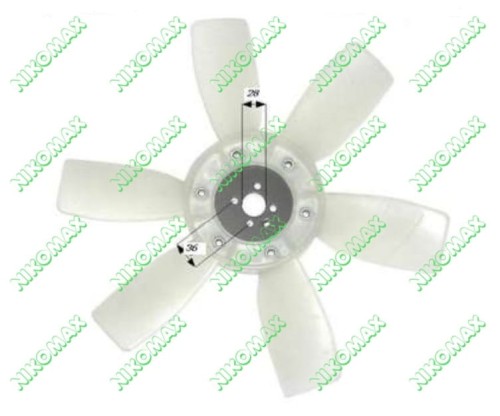 T113943 Wiatrak wentylatora TOYOTA silnik 4Y, 5K, 4P, 2J, 13Z, 15Z, 1Z.jpg