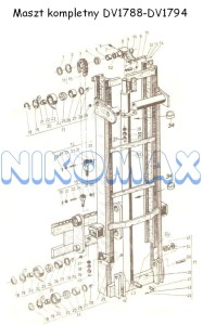 Cylinder podnoszenia 90x1650 BALKANCAR DV1788, DV1790, DV1792, DV1794