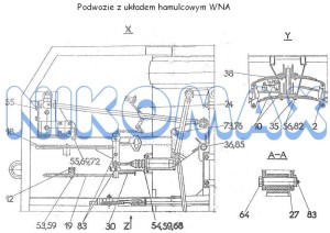 Dźwignia hamulca głównego 95-01-0137  WNA1320