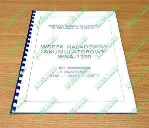 Dokumentacja techniczno ruchowa DTR wózka WNA1320