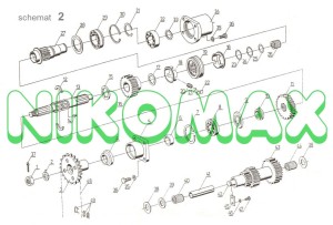 Skrzynia biegów E28-24.00.00.Ae GPW2007, GPW2009 schemat 2