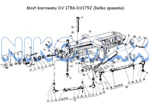 Ucho cylindra wspomagania kpl BALKANCAR DV1784, DV1786, DV1788, DV1790, DV1792