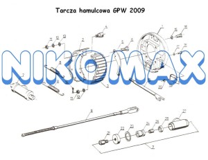 Linka hamulca kompletna GPW 2009