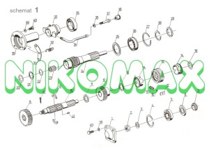 Skrzynia biegów E28-24.00.00.Ae GPW2007, GPW2009 schemat 1